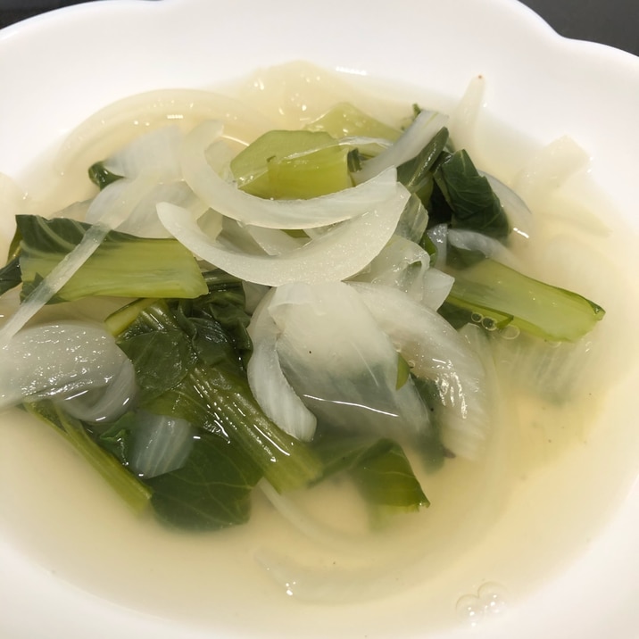 青梗菜と新玉名中華スープ